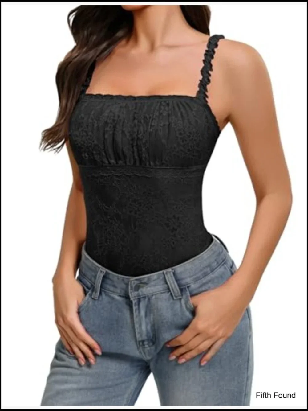 Lace Square Neck Thong Bodysuit Sleeveless Cami Going Out Top